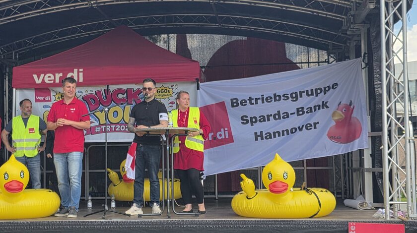 Rede beim Sternmarsch von ver.di-Mitgliedern in Hannover