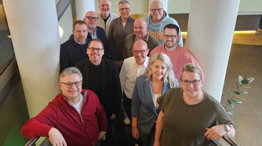 Personengruppe der Sparda-Banken, die sich für die Tarif-Forderungen einsetzen.